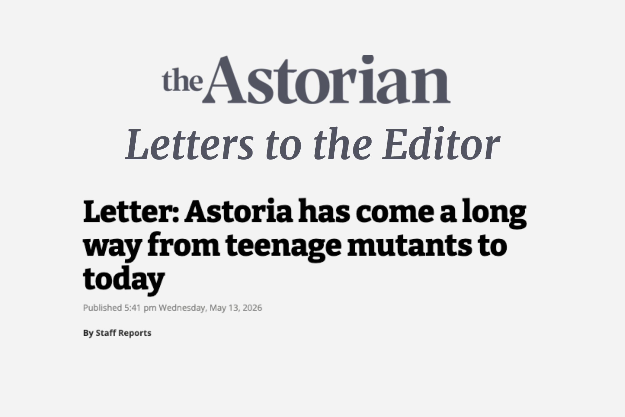 LETTER: Jo Brown (5/13/26)