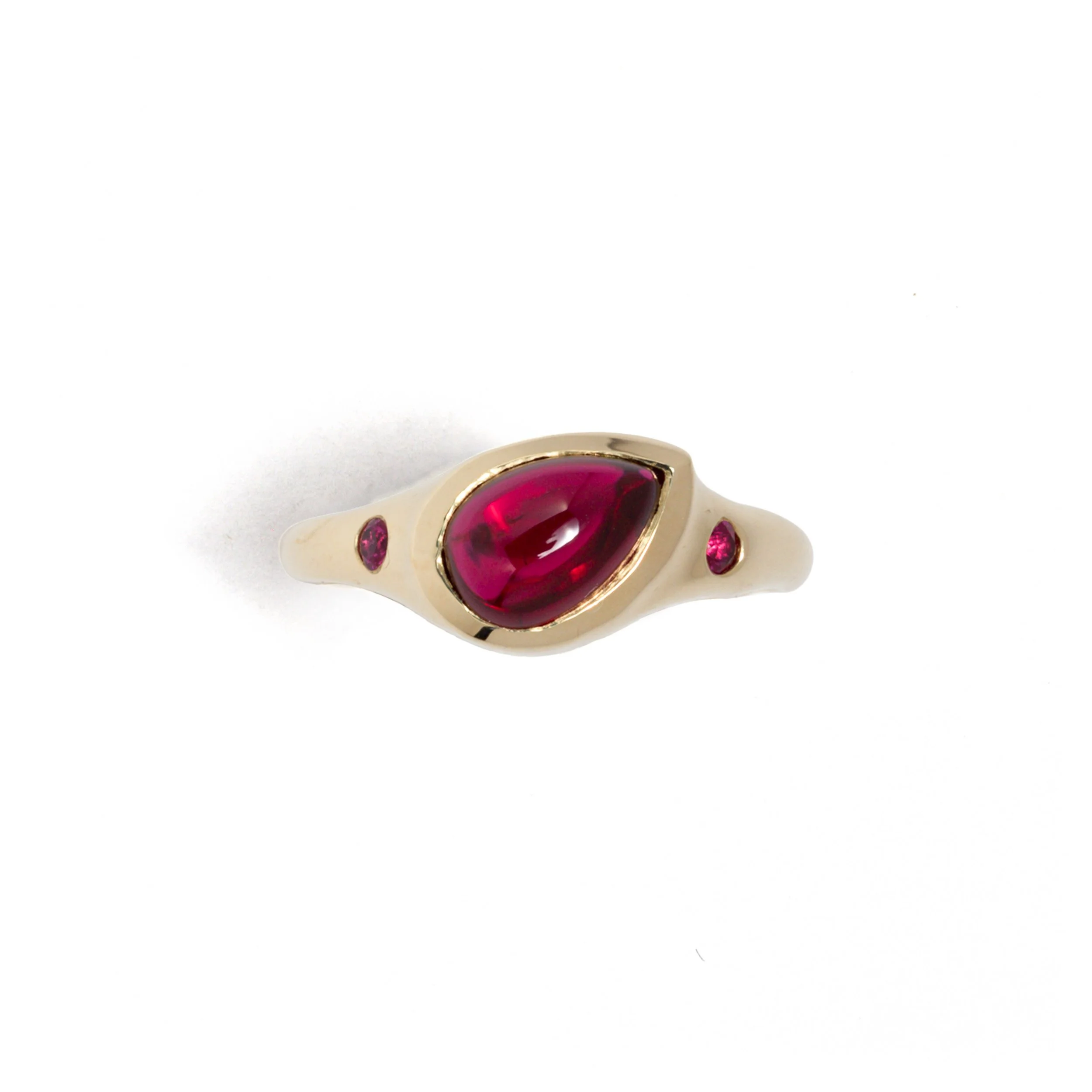 Cherry Rubellite Tilt Ring