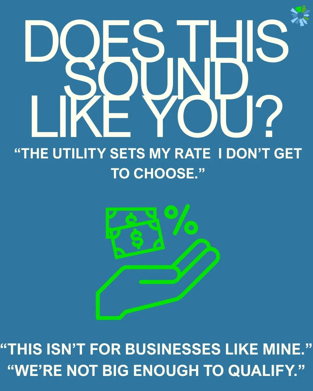If this does sound like you, we can set you up with a low cost budget certain rate, that results in a new stress energy bill 

LINK IN BIO