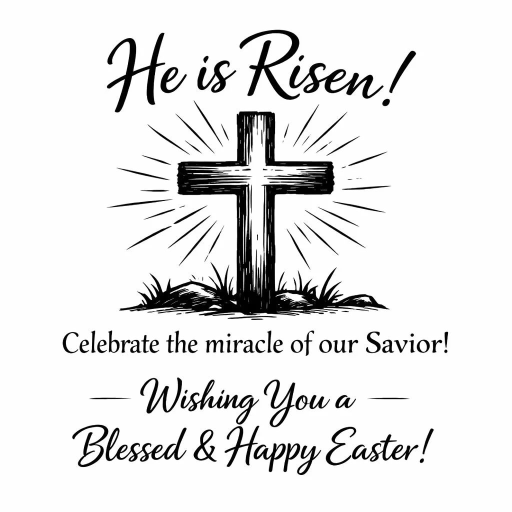 Today we thank God for the gift of his Son and the hope of the resurrection.
May our hearts be filled with peace, renewal, and gratitude this Easter.
May his love shine through us in all we do.
Amen