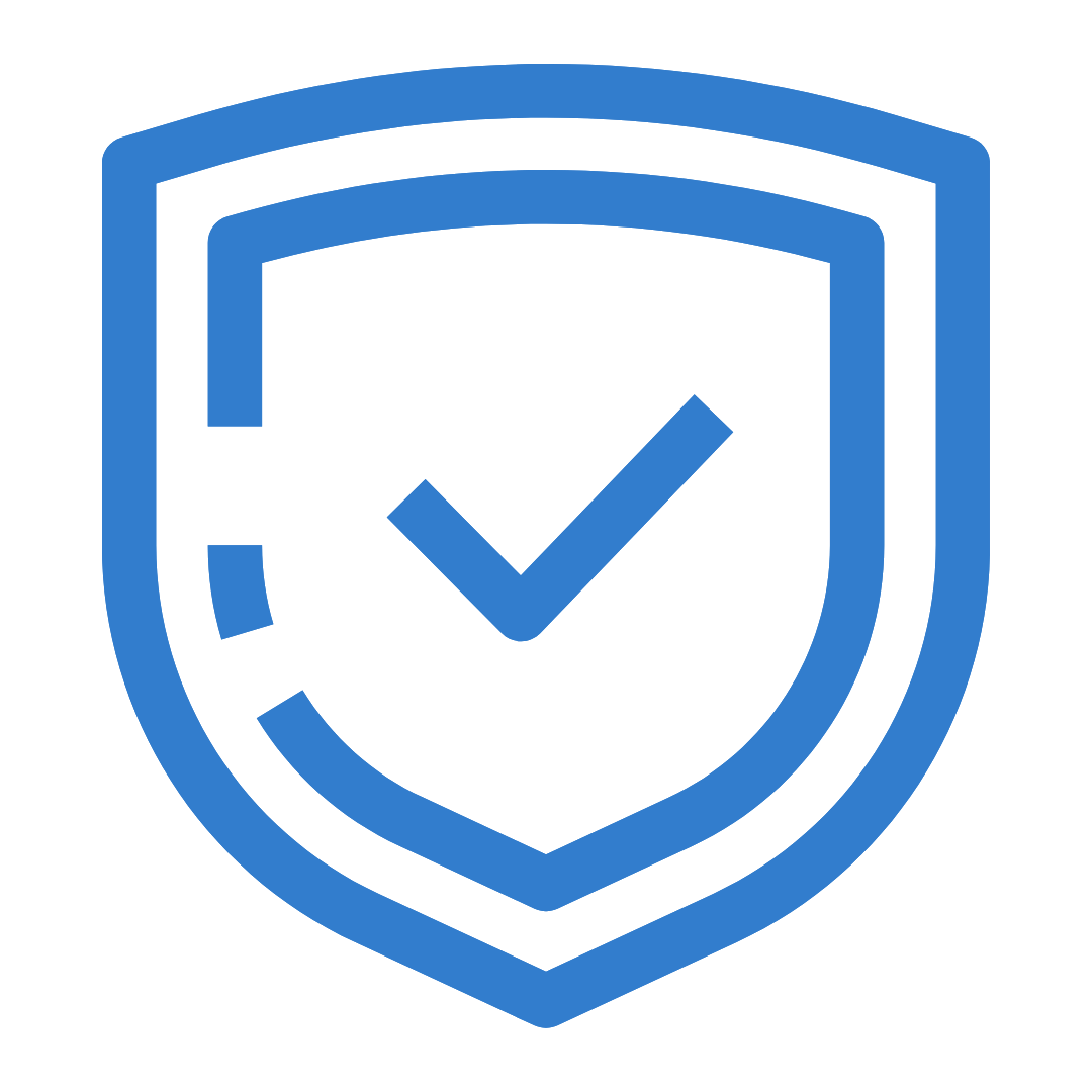 Shield icon representing the question ‘What if the market drops?’ and financial protection.