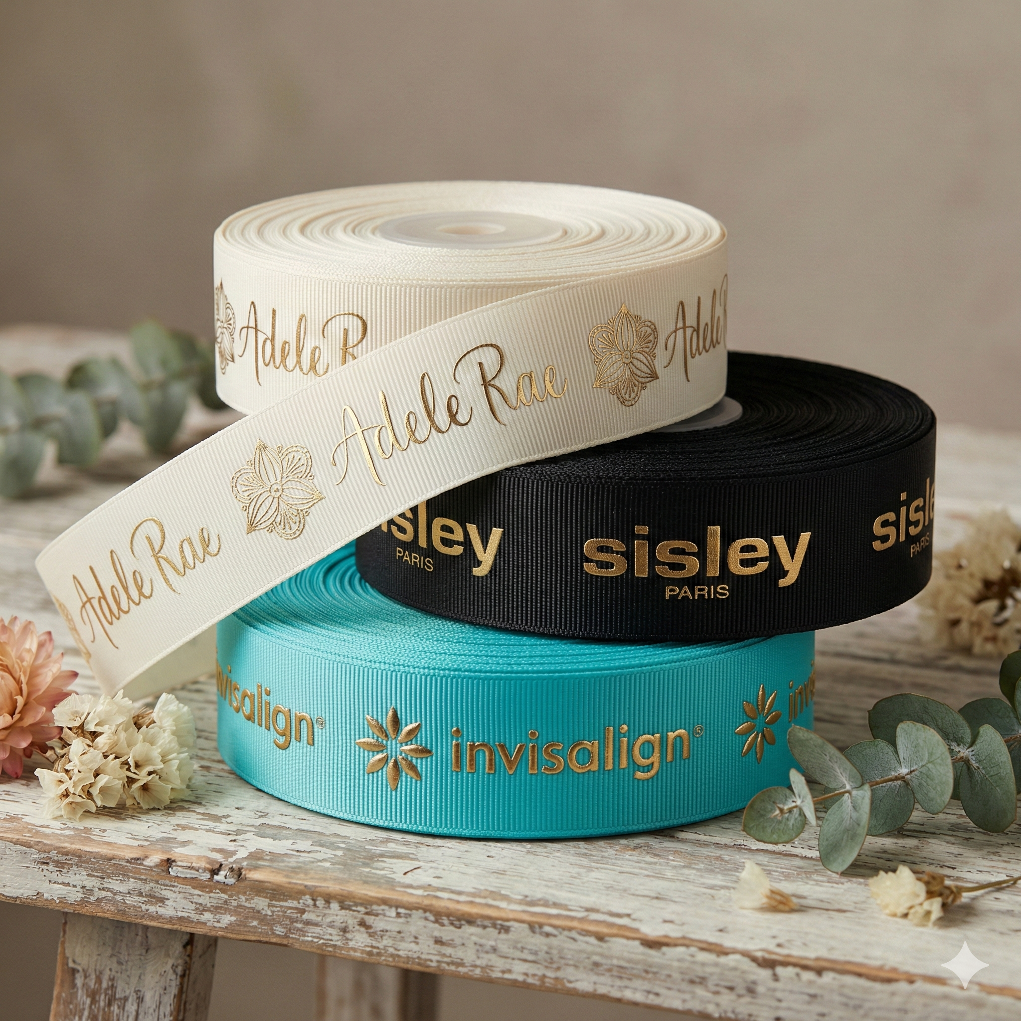 Luxury Ribbon printed with logo in Canada - Koba Supplies Co