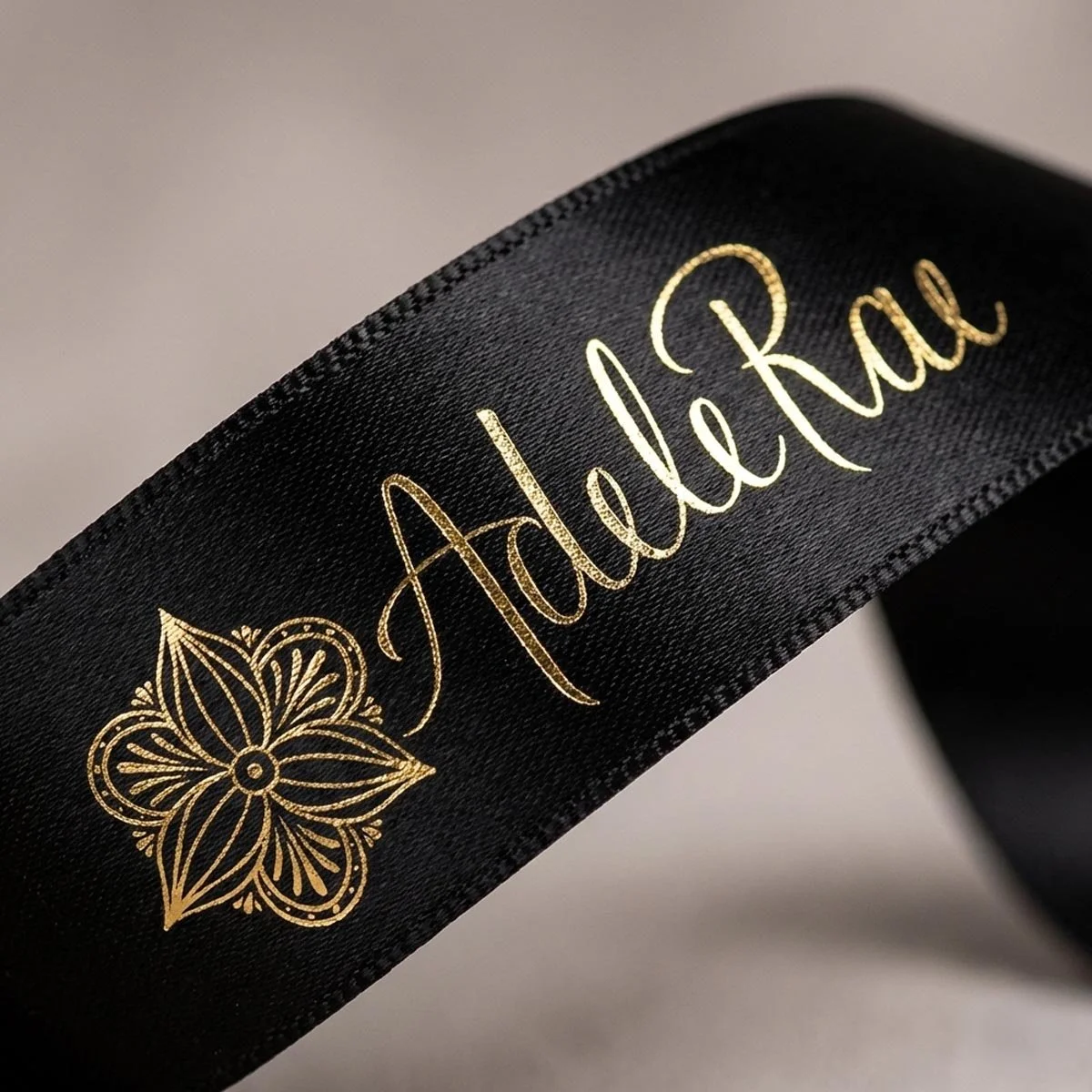 Satin Ribbon with printed logo in Canada - Koba Supplies Co