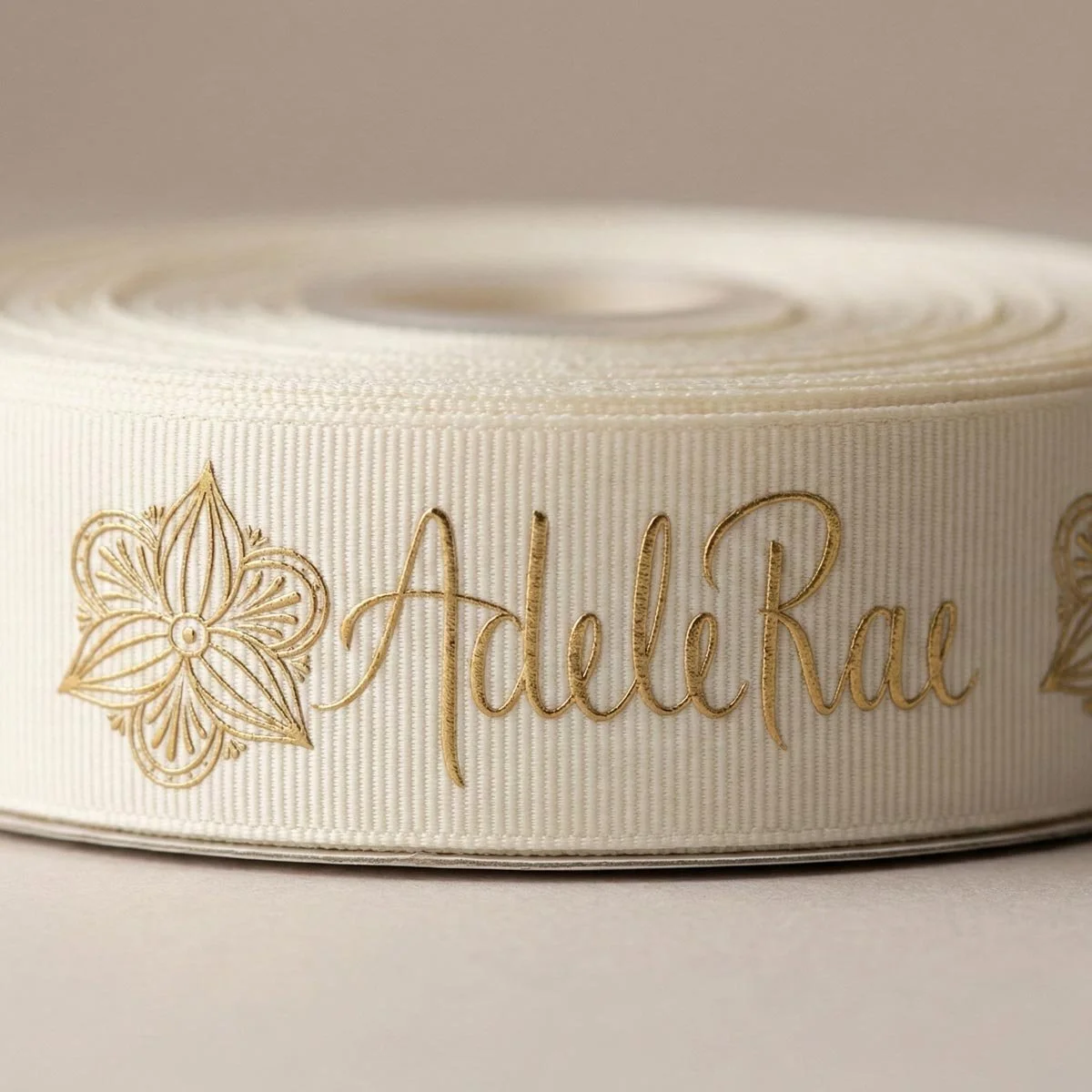Grosgrain ribbon with logo in Vancouver BC - Koba Supplies