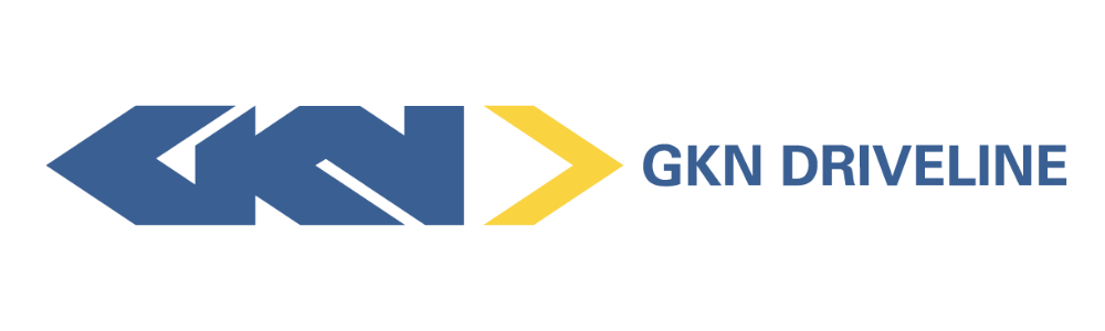 Endurance Carbide partner -GKN Driveline logo with blue and yellow design and company name in blue text.