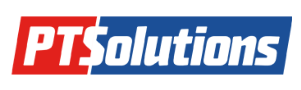 Endurance Carbide partner -PT Solutions logo with red and blue background and white text