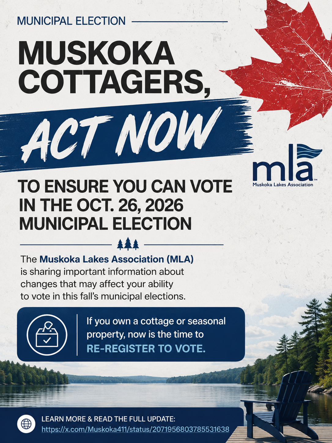 Seasonal Residents Encouraged to Confirm Voter Registration Before August 12