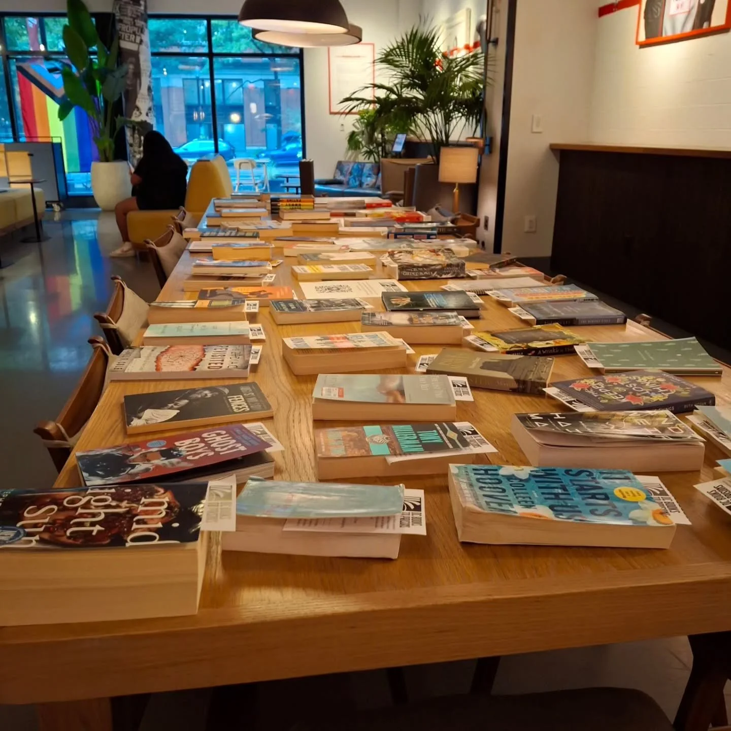 Big thanks to @eatonhotel.dc for hosting a book drop/swap for us yesterday! The weather was bad outside but we left with the three big bags of books we'll send to those we serve.
