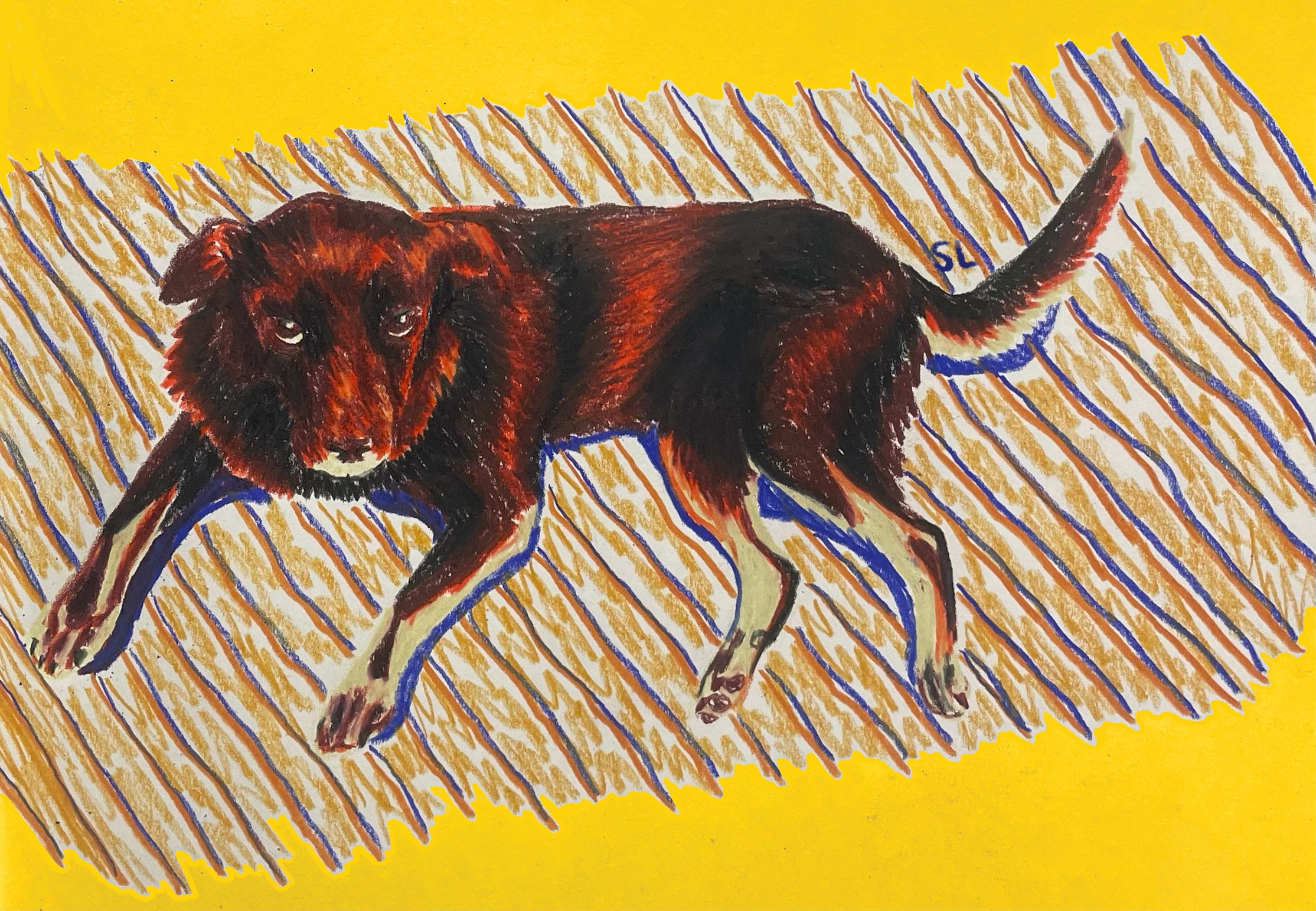 A colored pencil drawing done on 3x4 in. paper.