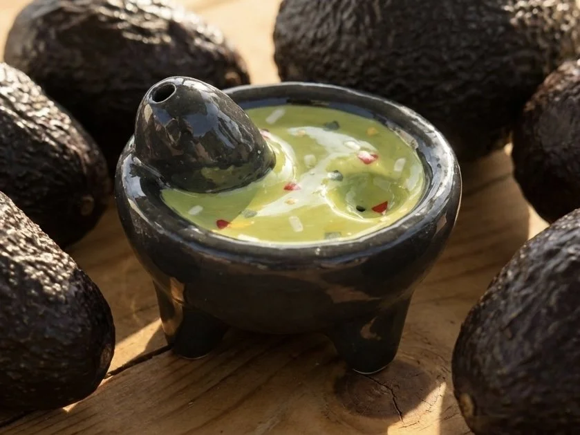 Molcajete Guac Bowl Cutie Handmade Ceramic Pipe by Cutie Pipes