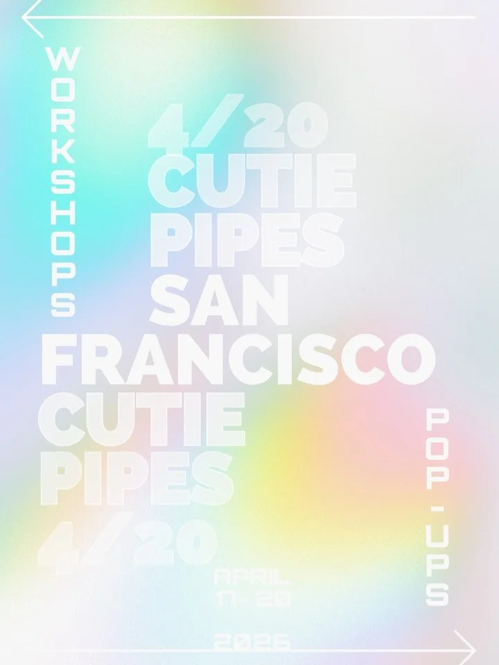 SAN FRANCISCO! We are coming to celebrate 4/20 with you 🌁💨

Join the Cutie Pipes team at @claybythebaysf for our signature workshops. Make your own pipe or paint your cutie! Here is the weekend lineup:

Friday: We are kicking things off at Fort Mas