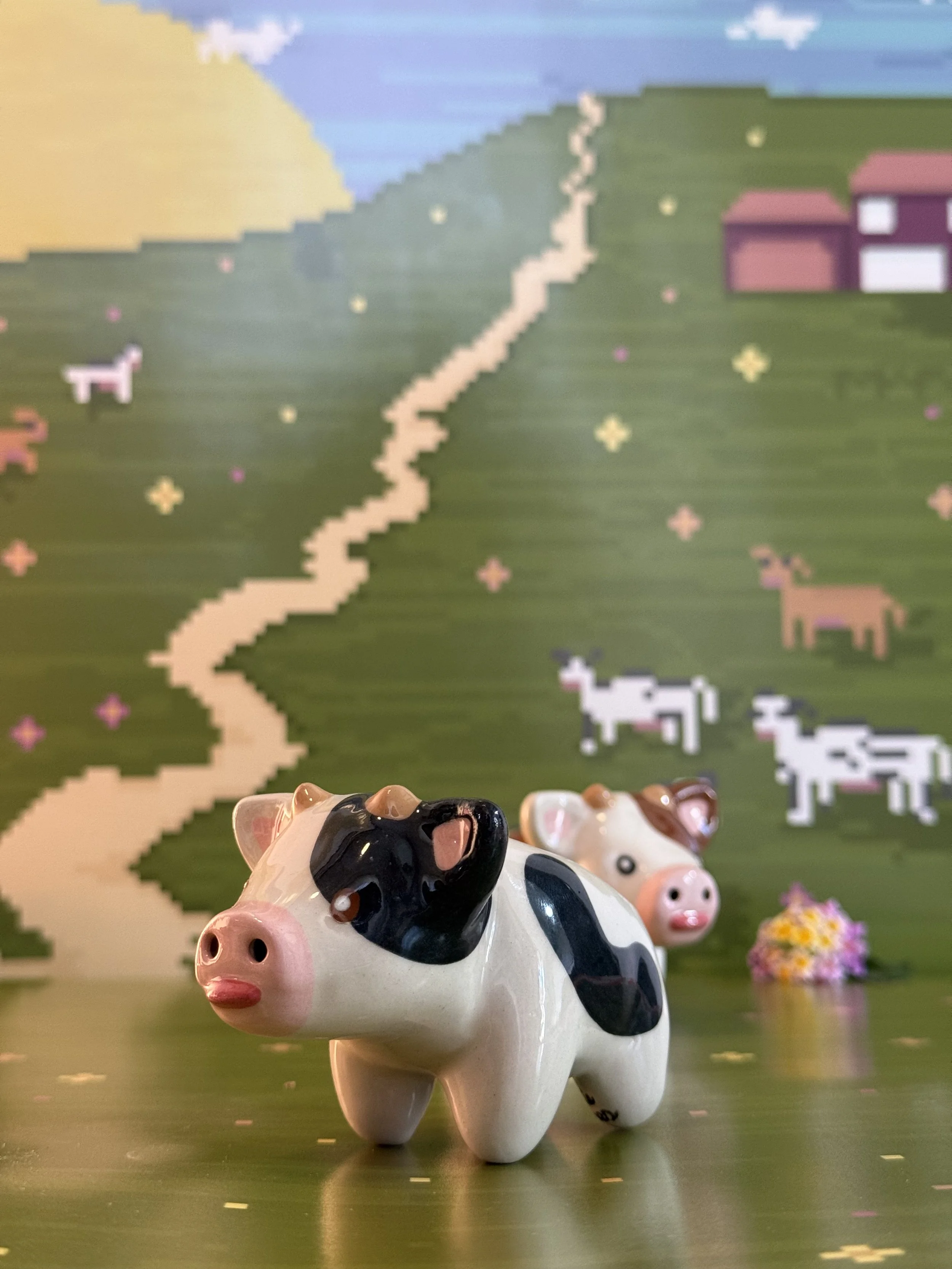 NEW! Cow Cutie Handmade Ceramic Pipe by Cutie Pipe