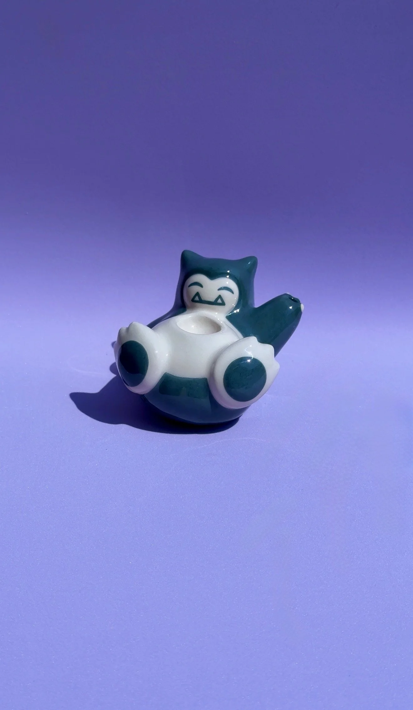 Teal Pufflax Cutie Handmade Ceramic Pipe by Cutie Pipes