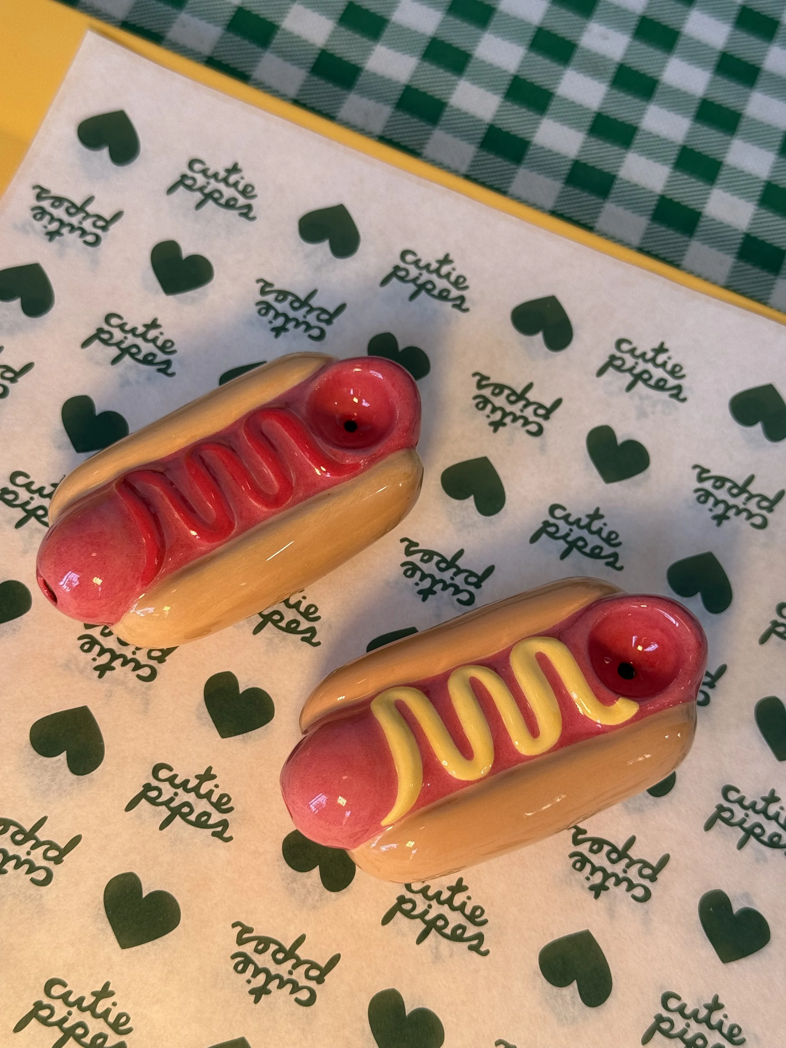 Hot Dog Handmade Ceramic Pipe by Cutie Pipes