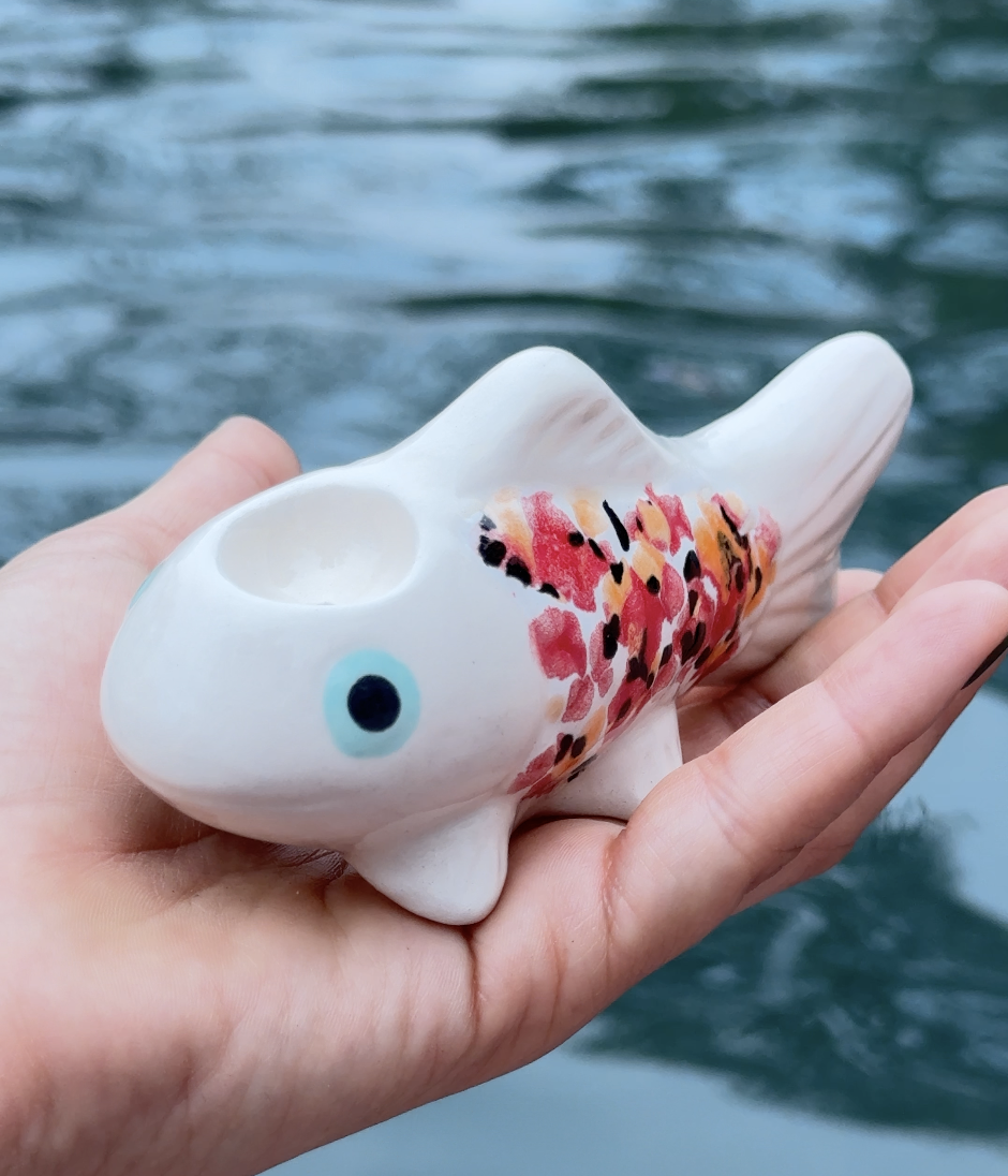 NEW! Koi Fish Cutie Handmade Ceramic Pipe by Cutie Pipes