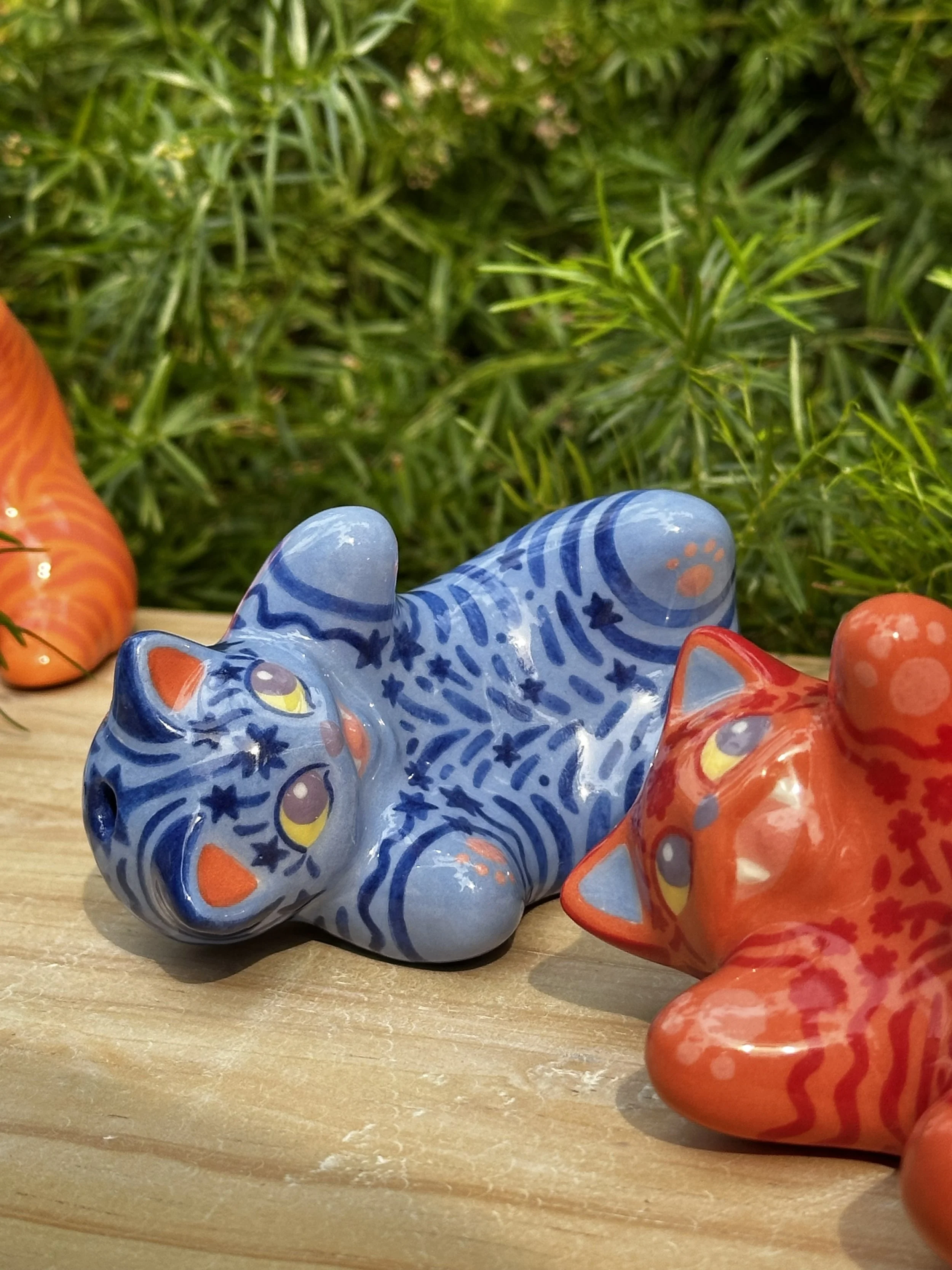 Phase 2 Playful Cats Louis Wain Collection Cutie Handmade Ceramic by Cutie Pipes