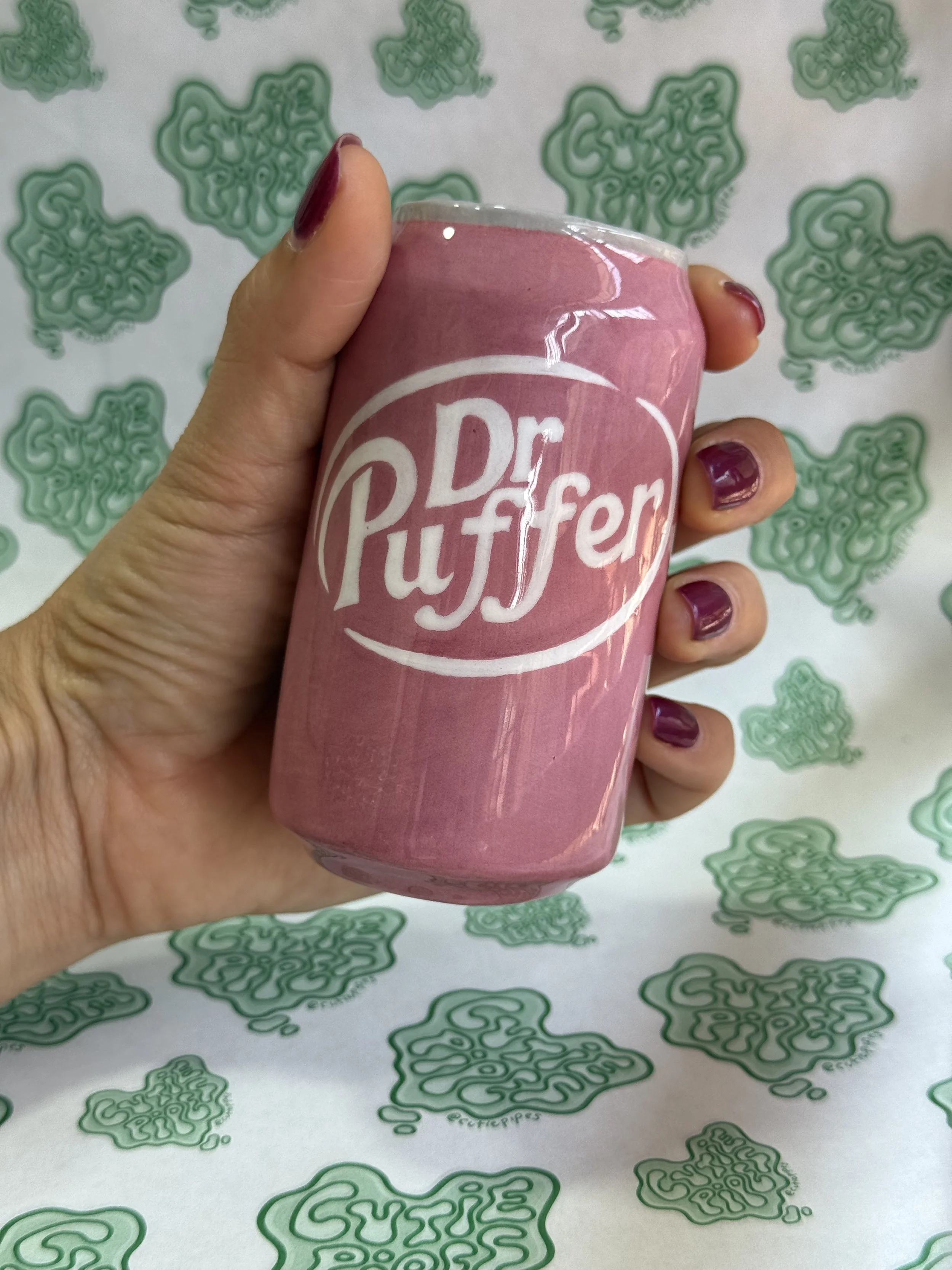 Dr. Puffer Can Handmade Ceramic Pipe by Cutie Pipes