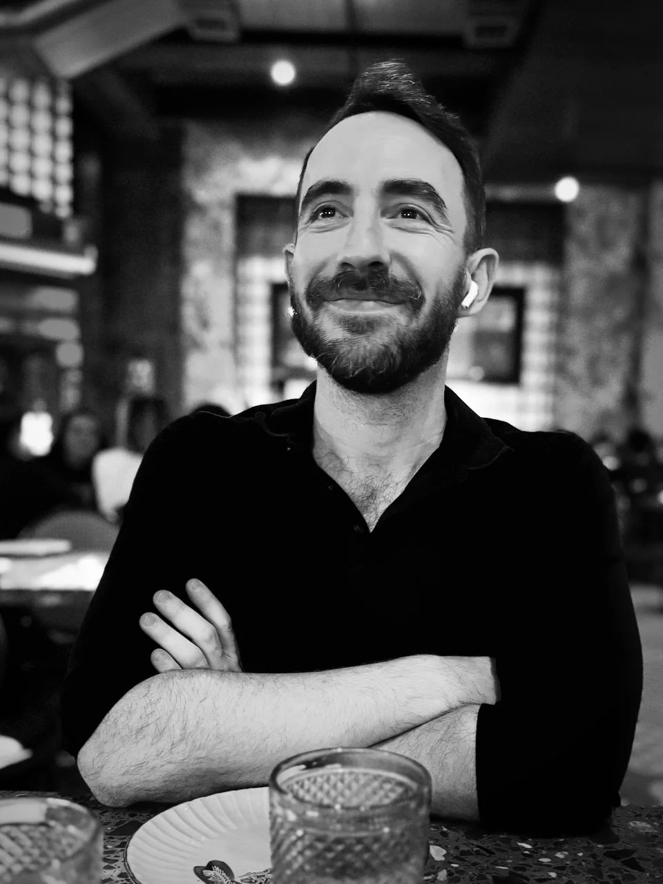 Matt Kollander at a restaurant