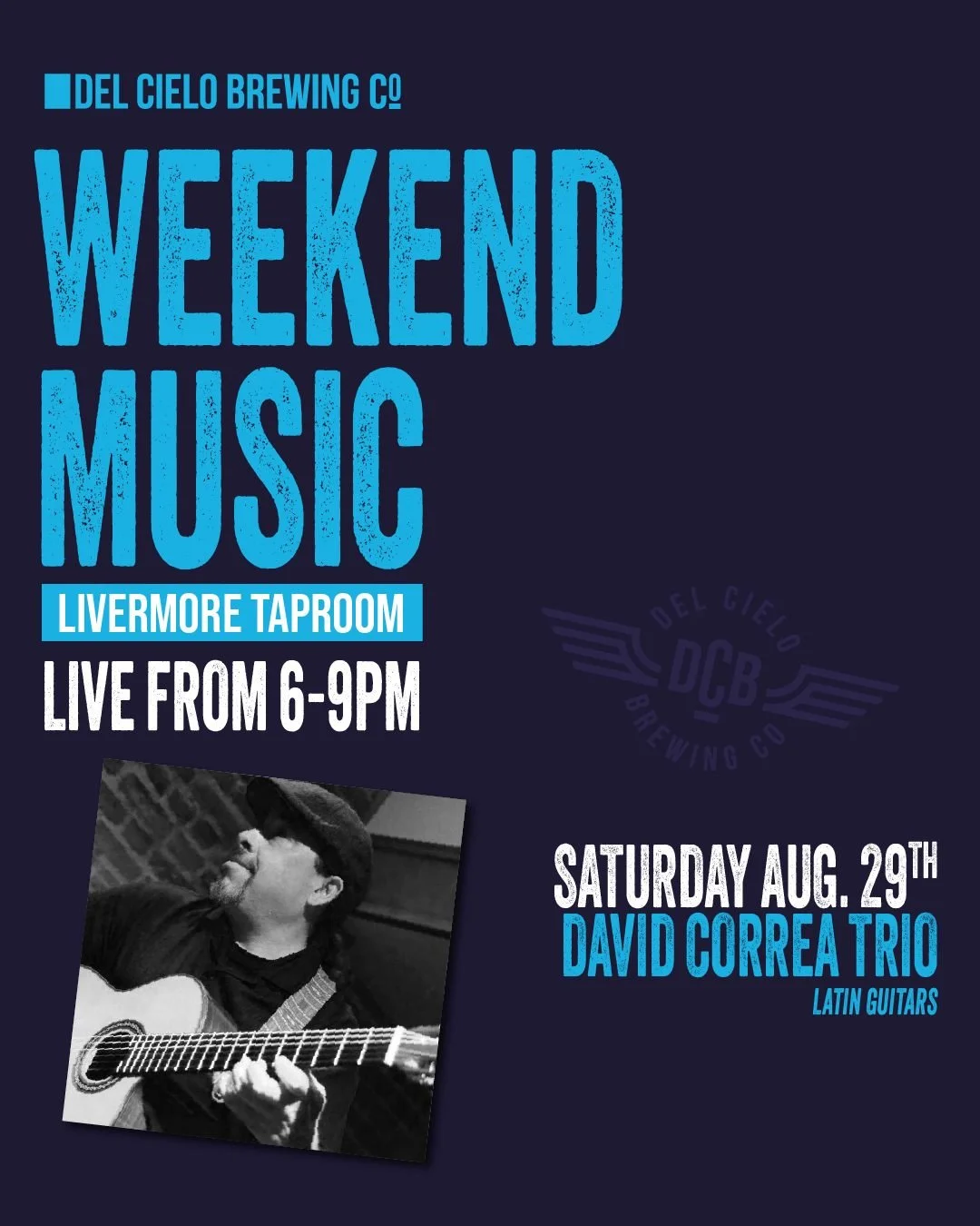 LIVE THIS WEEKEND IN LVM 🔥​​​​​​​​
​​​​​​​​
🎸Sat: David Correa Trio (Latin Guitars) 6 - 9PM​​​​​​​​
​​​​​​​​
See you in the taproom! ​​​​​​​​
@davidcorrealatinguitar

&mdash; ​​​​​​​​
#LiveMusic #BayAreaNights #TaproomVibes #DrinkLocal #CommunityFi