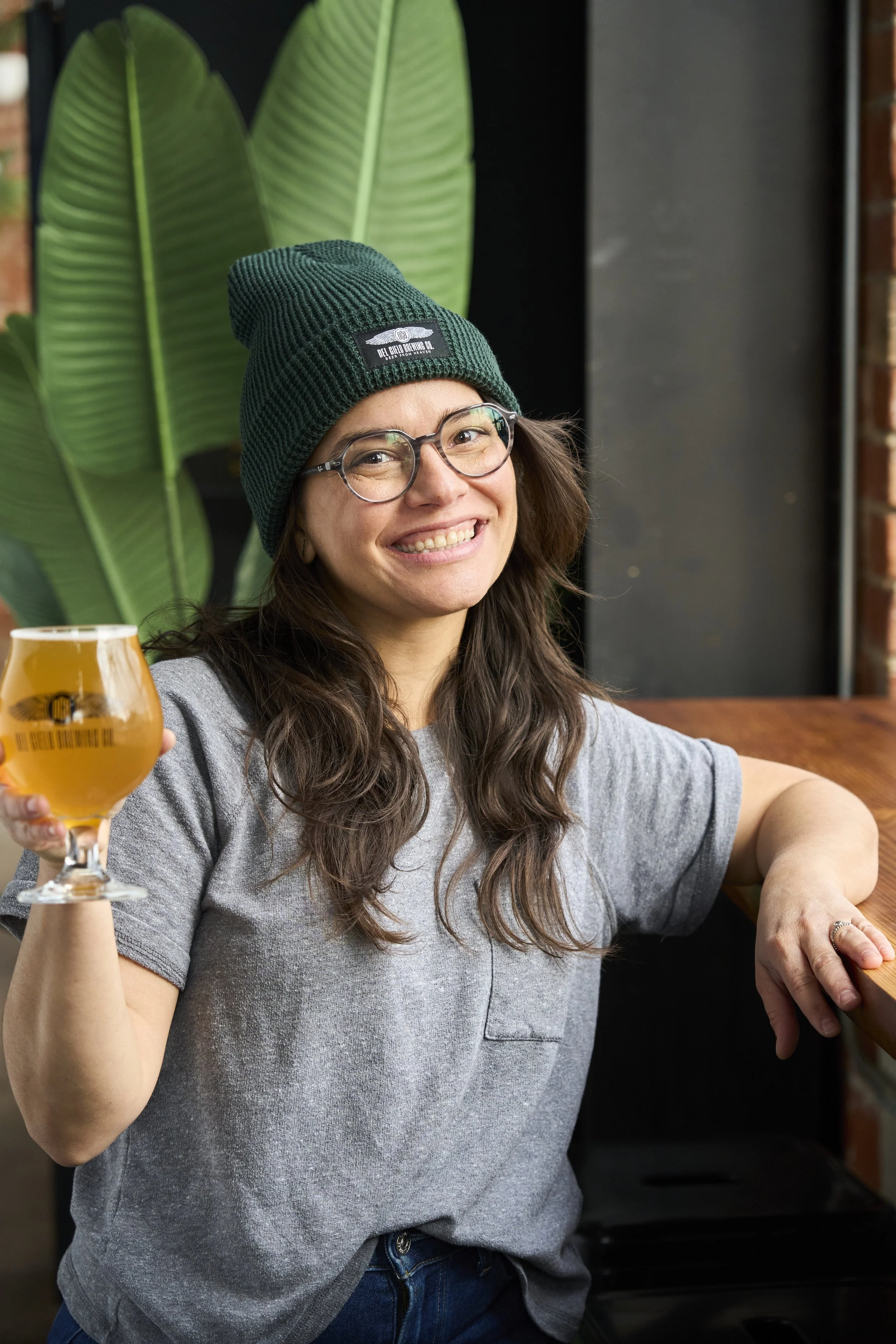 Cielomar posing with beer