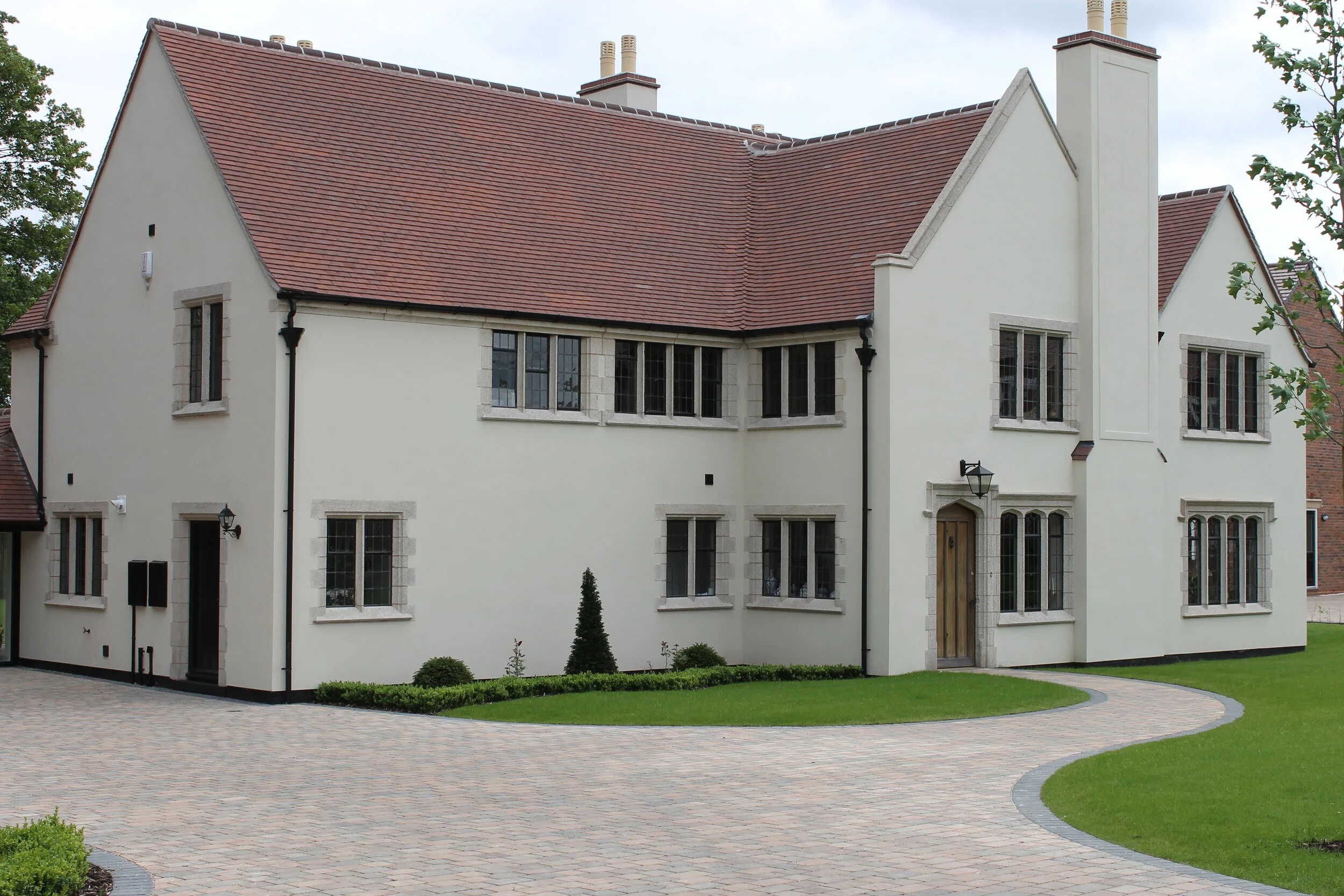 Handley Cross double glazed with applied lead in stone mullions