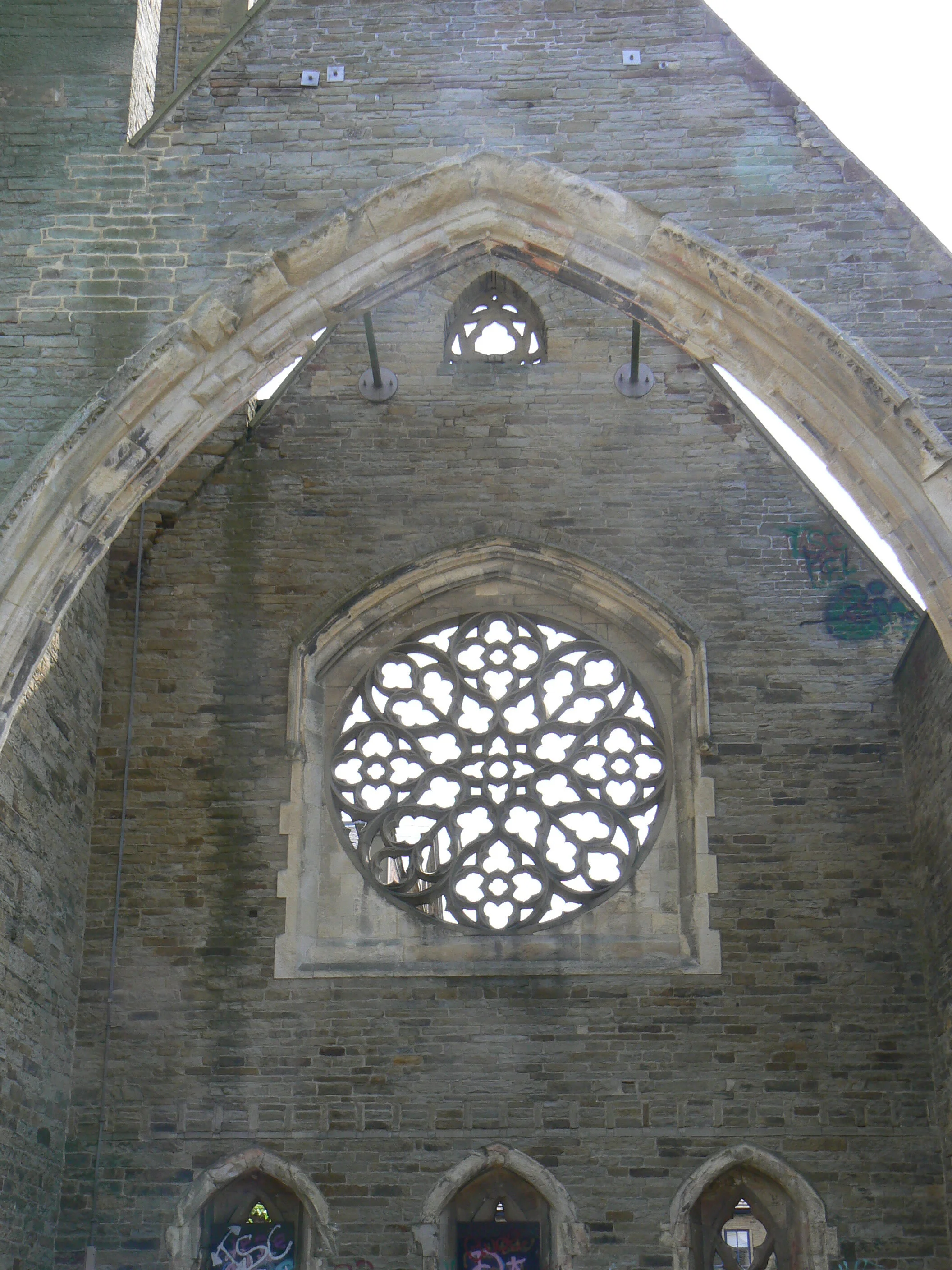 Rose window with no glass