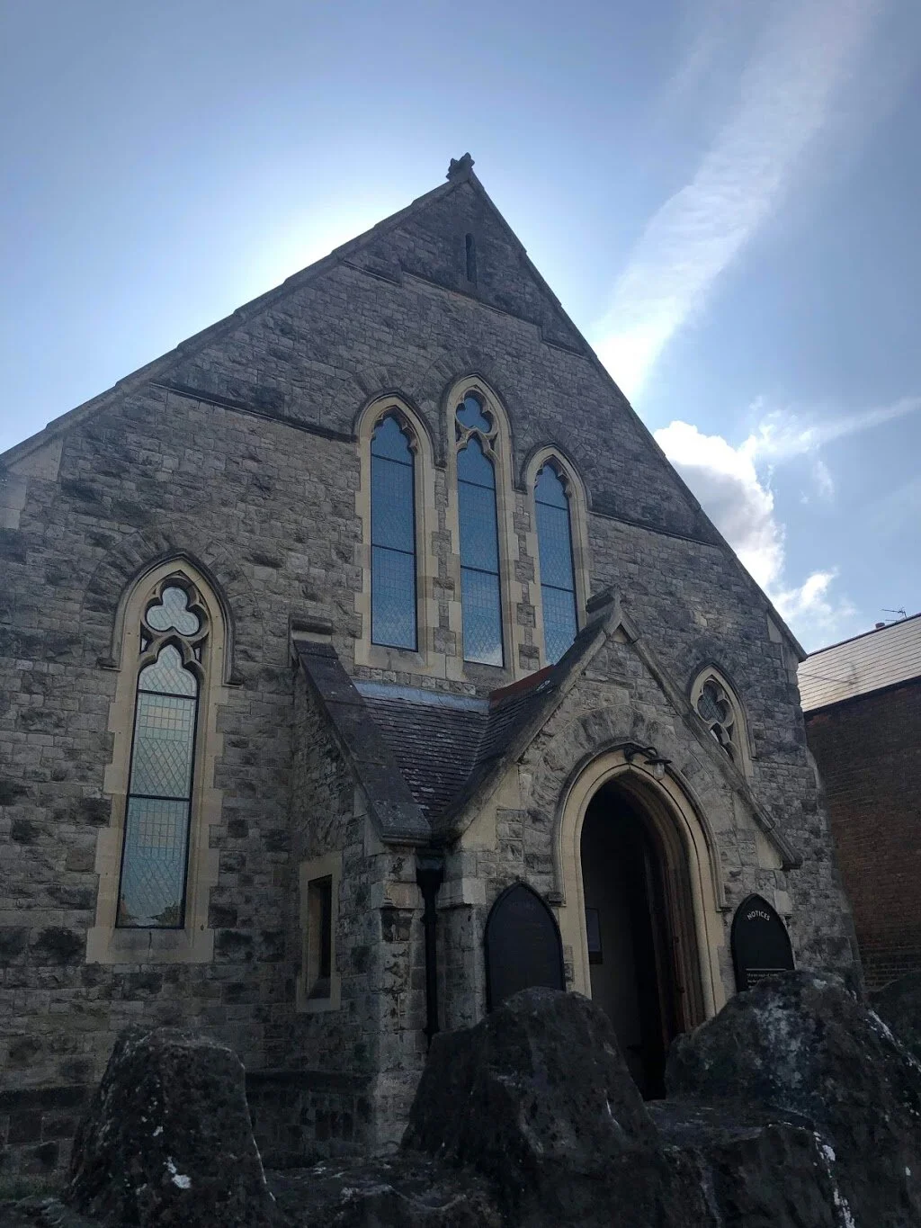 Chapel windows cleaned and put into a double glazed unit
