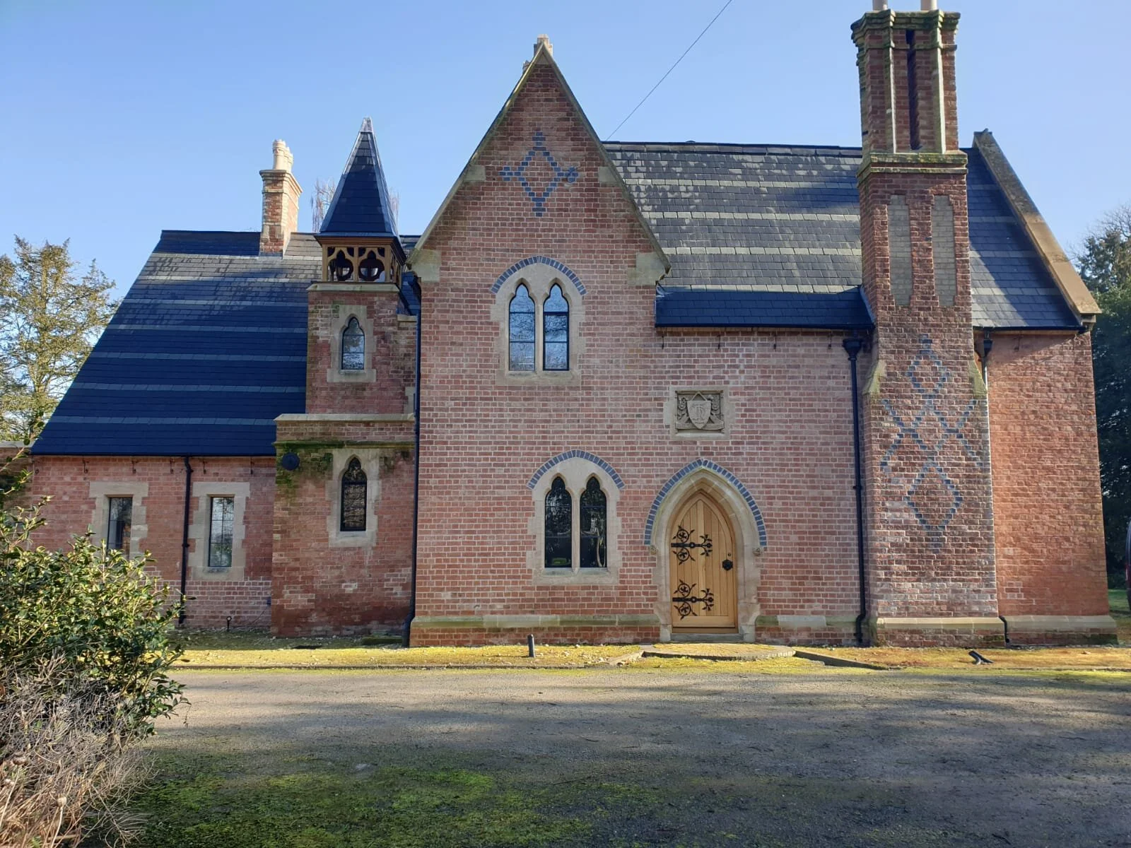 After photo showing double glazed stone mullions