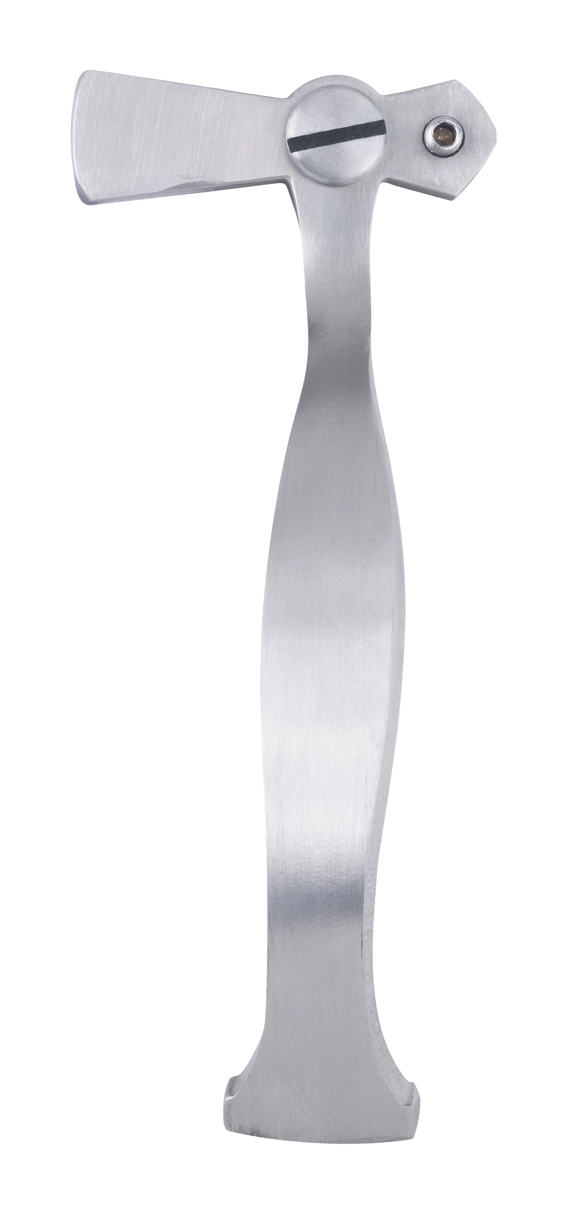 Close-up of a metallic Ice Bucket opener with a sleek, modern design.