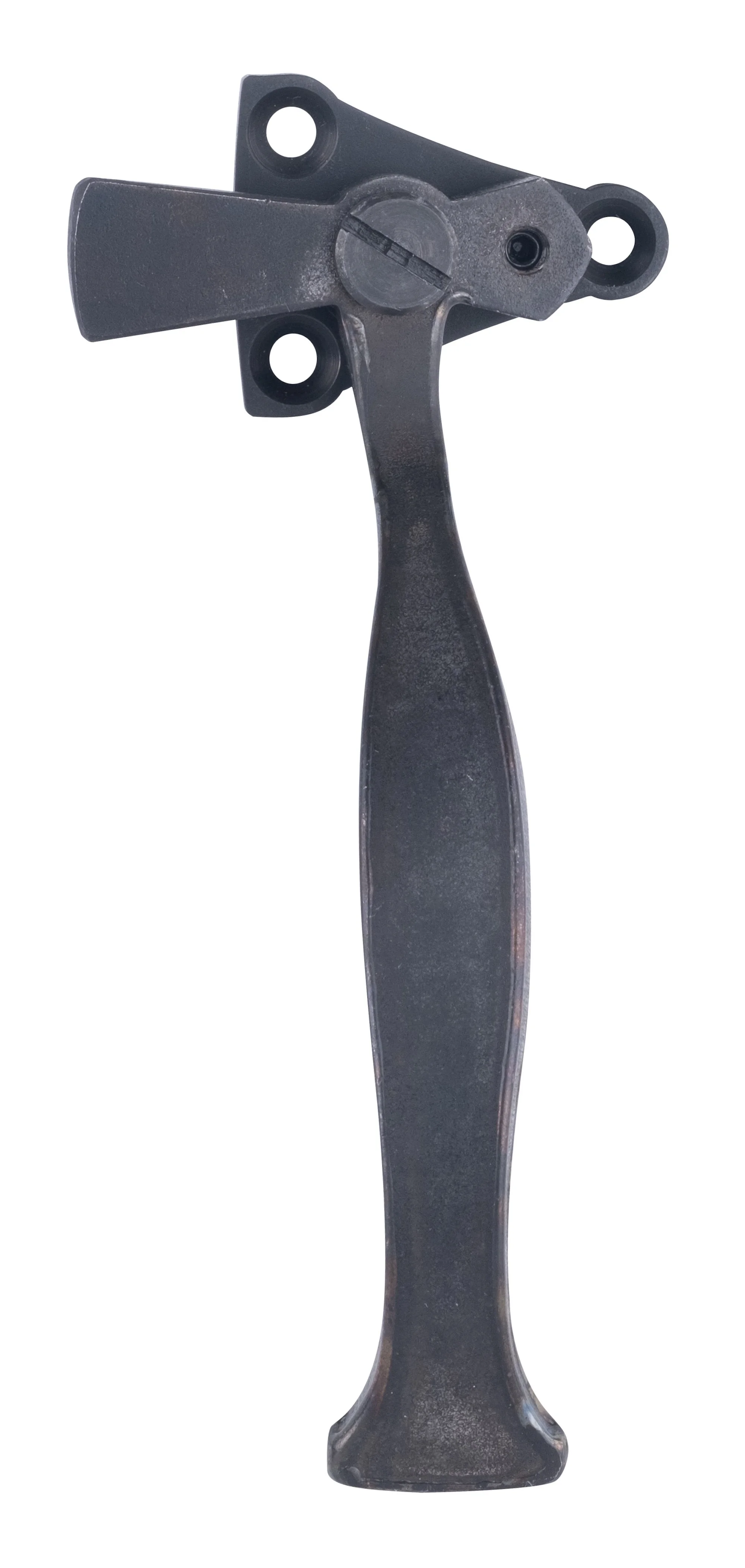 A black meat cleaver with a wide blade and a long handle.