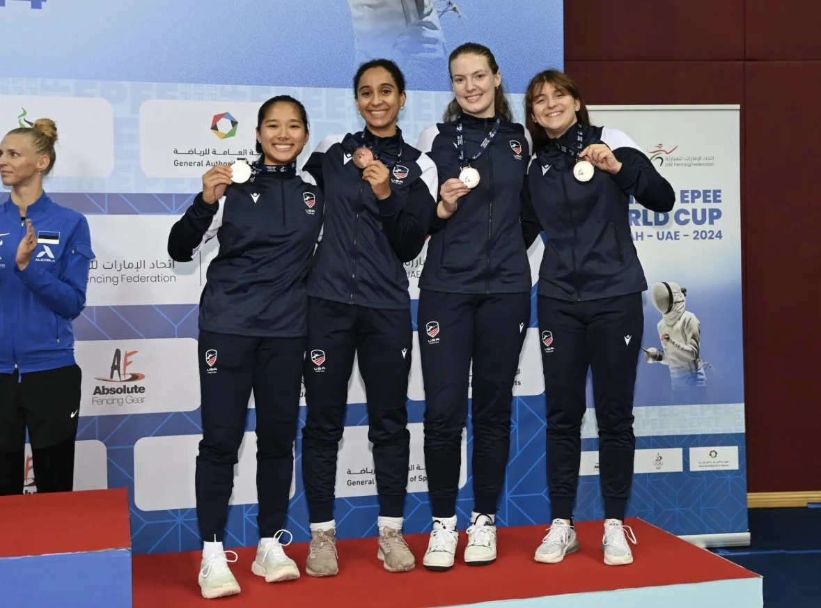 Bronze podium picture of team USA at Fujairah World Cup