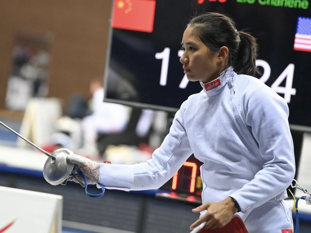 Kai testing bell guards with opponent before match against team China at Fujairah World Cup