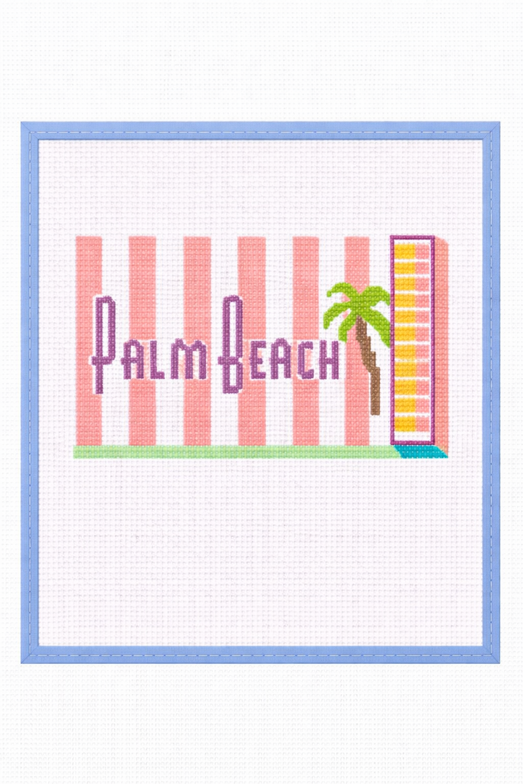 Palm Beach Match Box Needlepoint Canvas