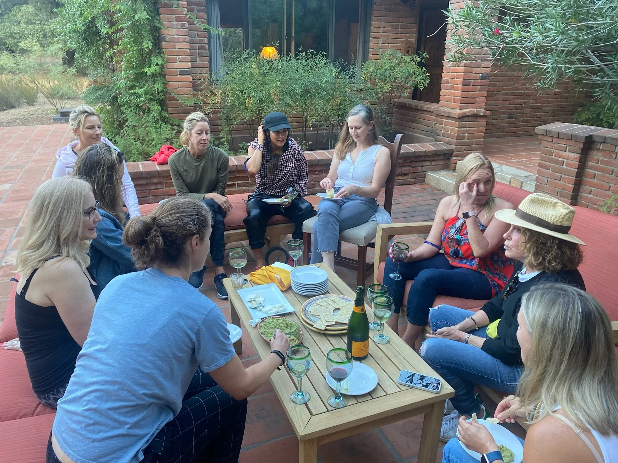 Enjoying happy hour and introductions