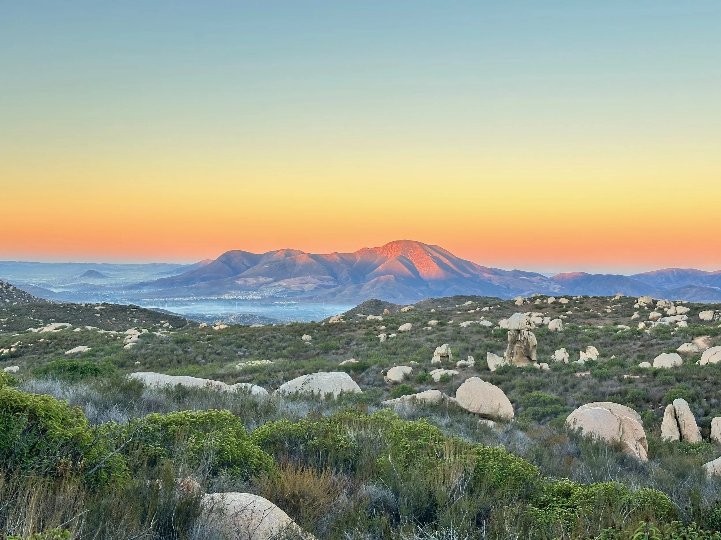 Sunrise hike view