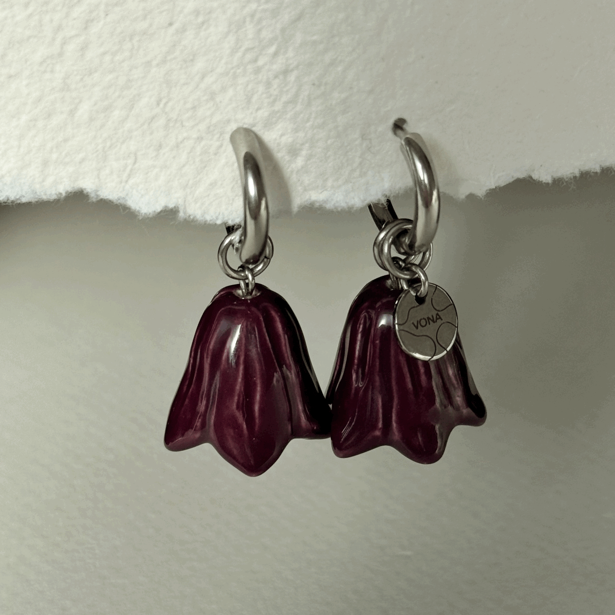 Luma Bell Drops plum (silver)