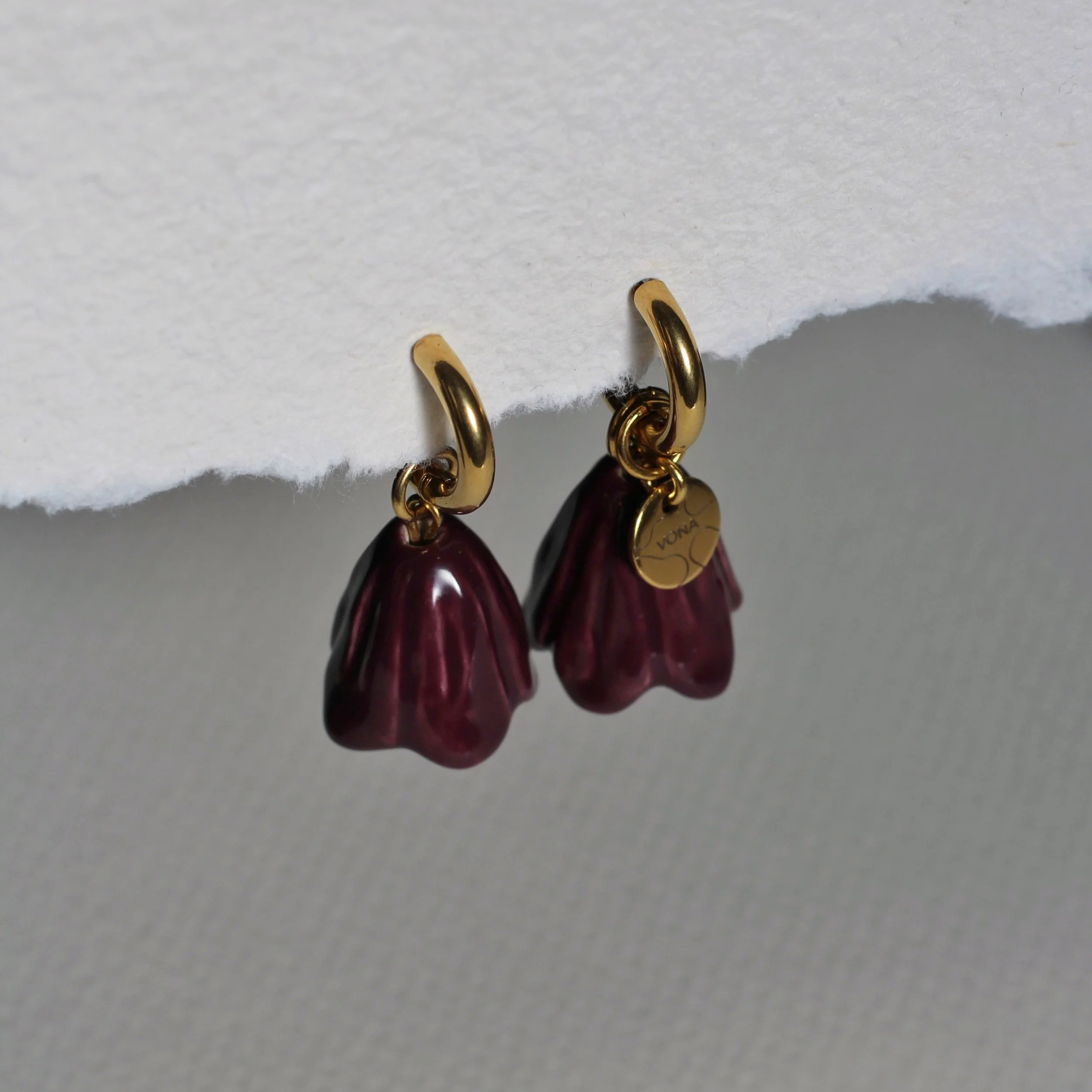 Luma Bell Drops plum (golden)