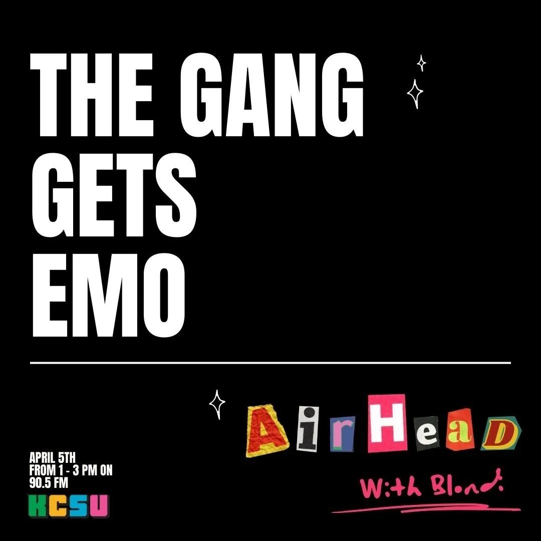 Special Semi-Last Minute Show!!! 

Blondie and DJ Alchemy take on Emo music! And by "take on," I mean Alchemy explains Emo music to Blondi (because she never had an emo phase:/). Tune in today, Friday, April 5th, from 1-3 PM to hear DJ ALch