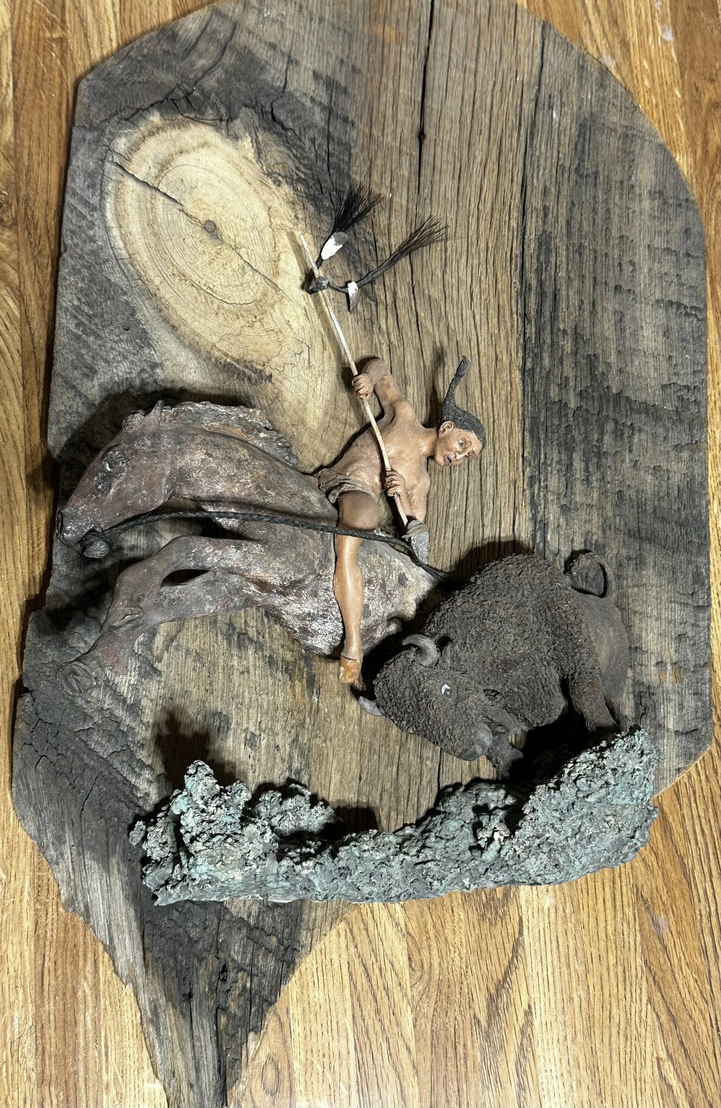 "Native American Buffalo Hunt"