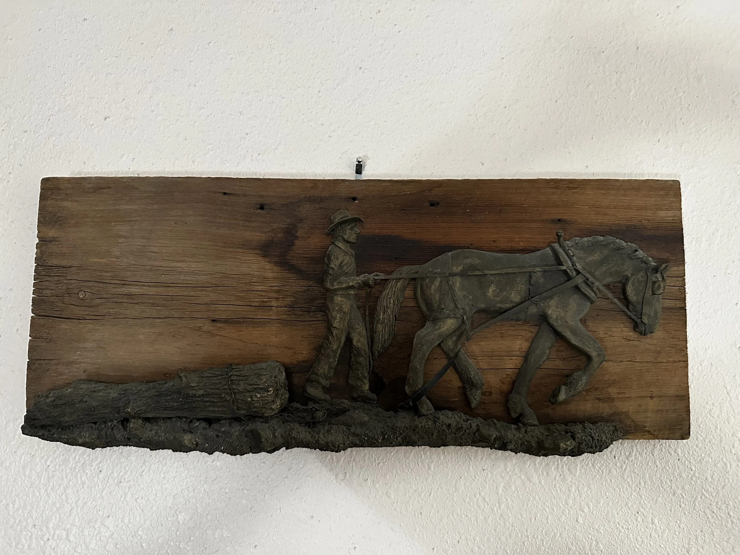 "Horse Logging Scene"