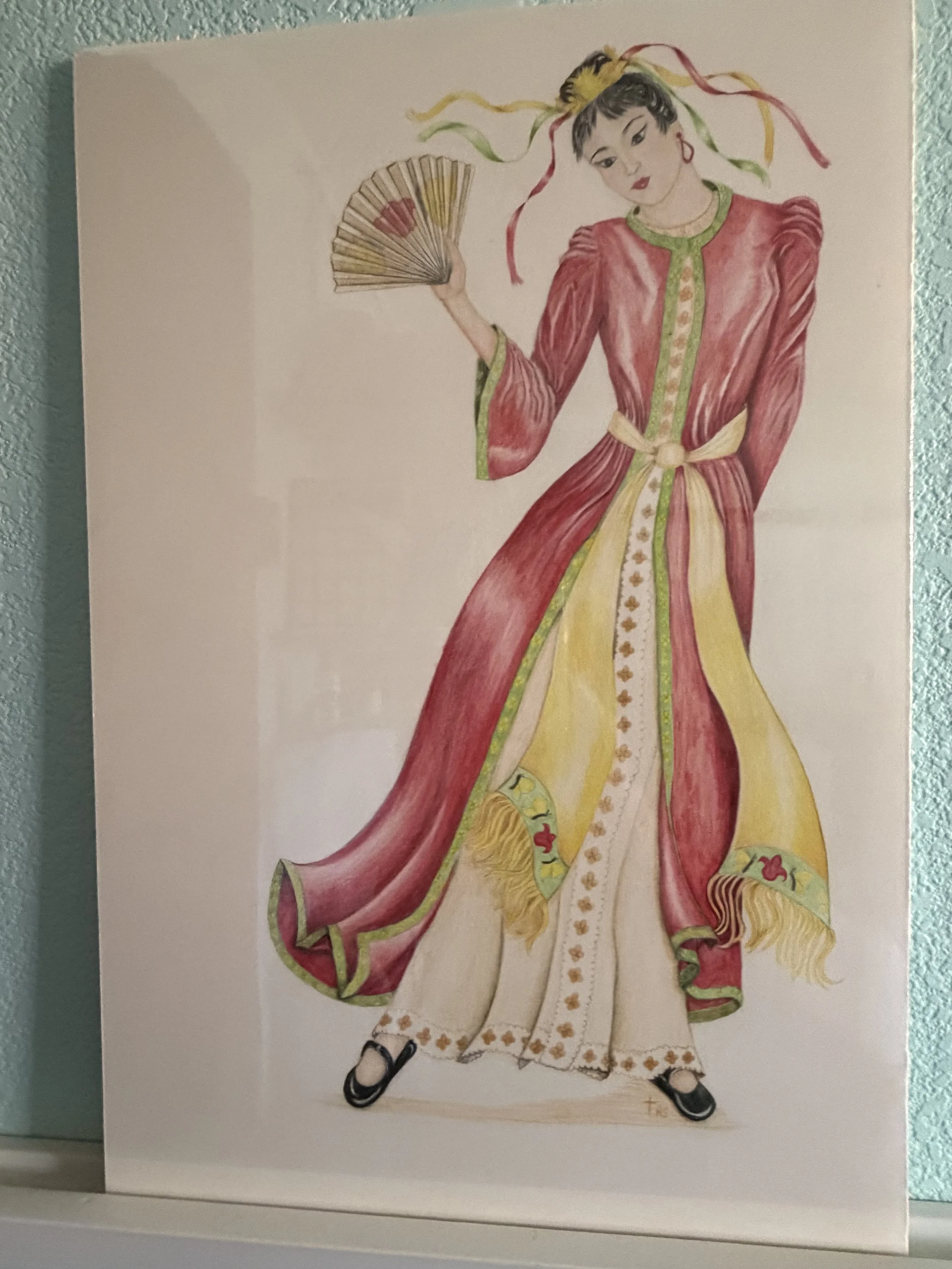 "Elegant Woman in Red"