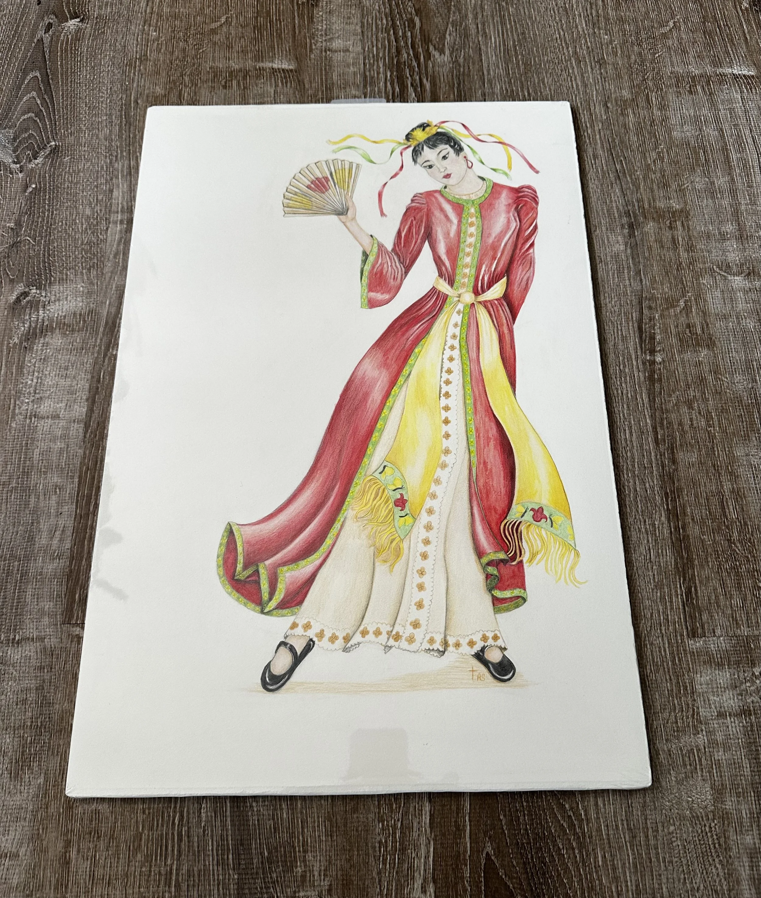 "Elegant Woman in Red"