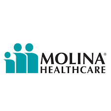 Molina Healthcare logo with three teal abstract human figures and black text