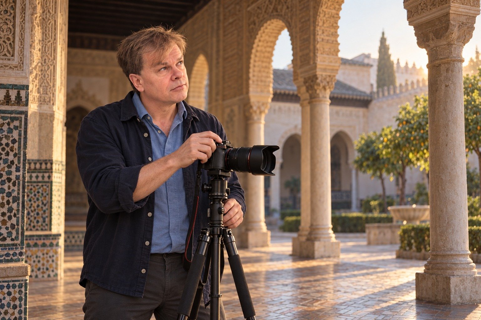 photographer at real alcazar Seville