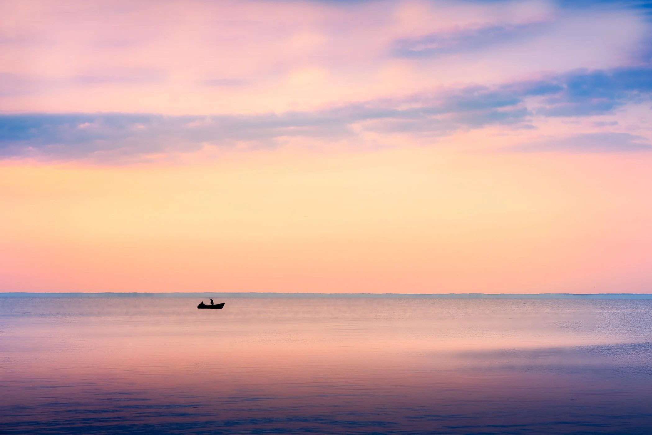 Solitude at Dawn A quiet, serene morning shot highlighting peaceful isolation along the shores of Glibivka.