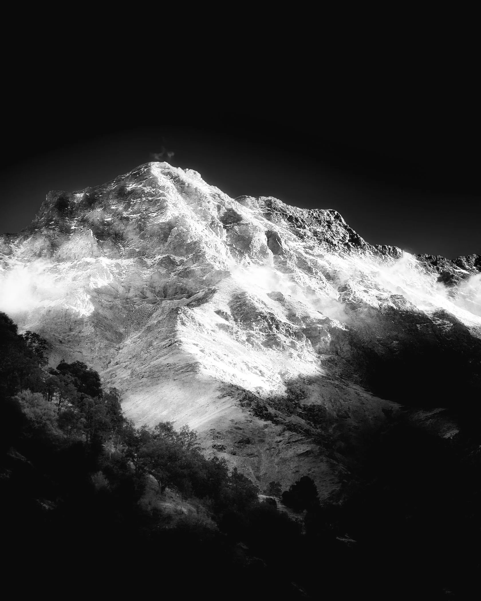 Alcazaba Mountain peak in the Sierra Nevada.