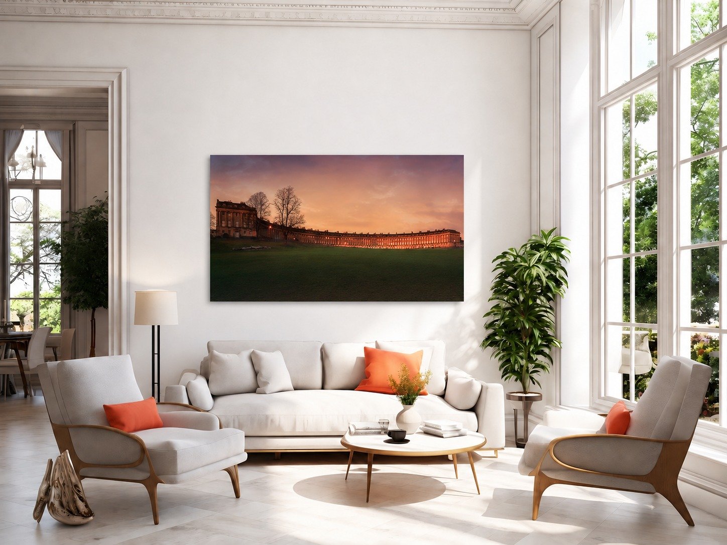 Thr Royal Crescent in a bright living room