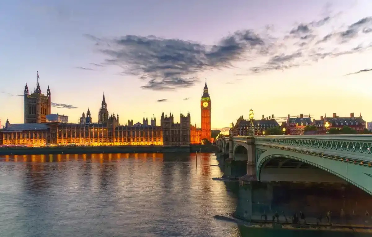 Big Ben at sunset in London