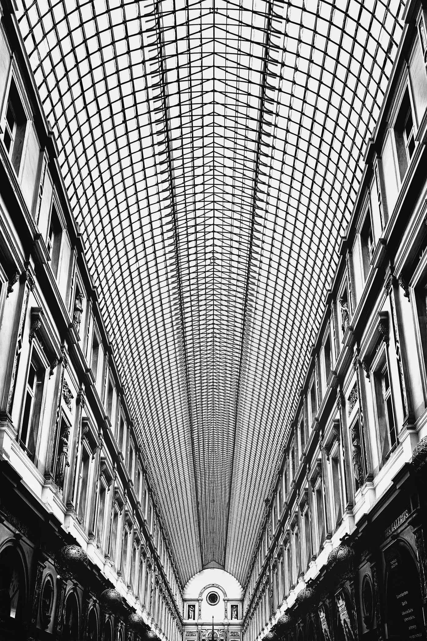 Colonnade interior in Brussels