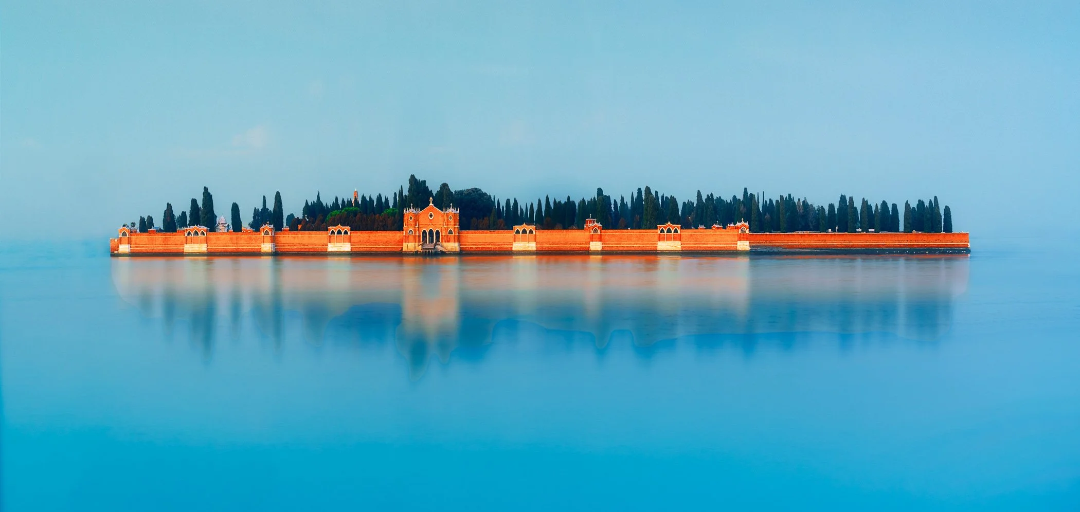 Silent Horizon An expansive fine art view where subtle gradient skies blend seamlessly with tranquil coastal reflections.